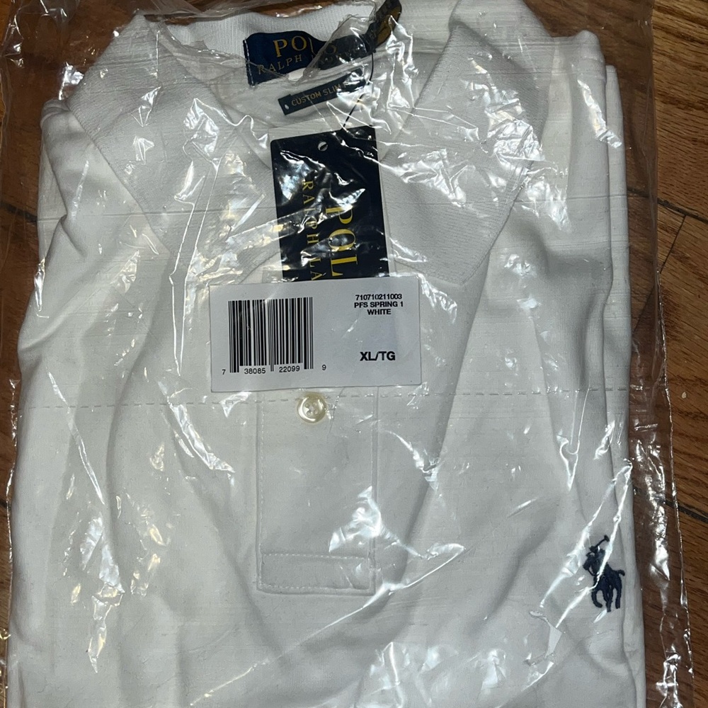 NWT Ralph Lauren Polo Short Sleeve XL White
